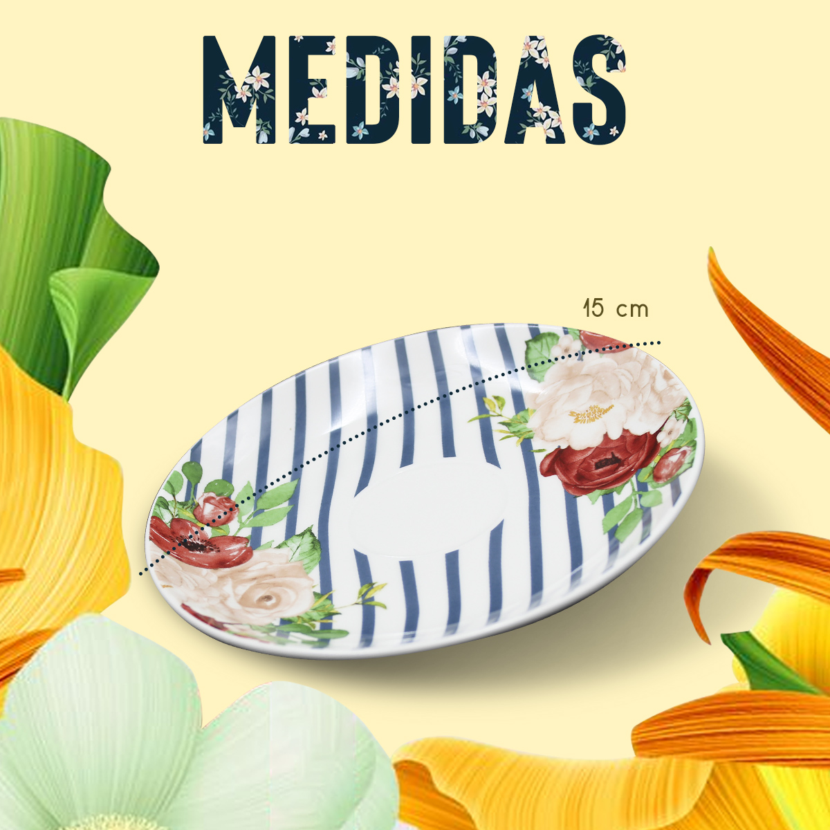 Juego 4 Tazas Platos Porcelana Para Cafe Soporte Para Regalo