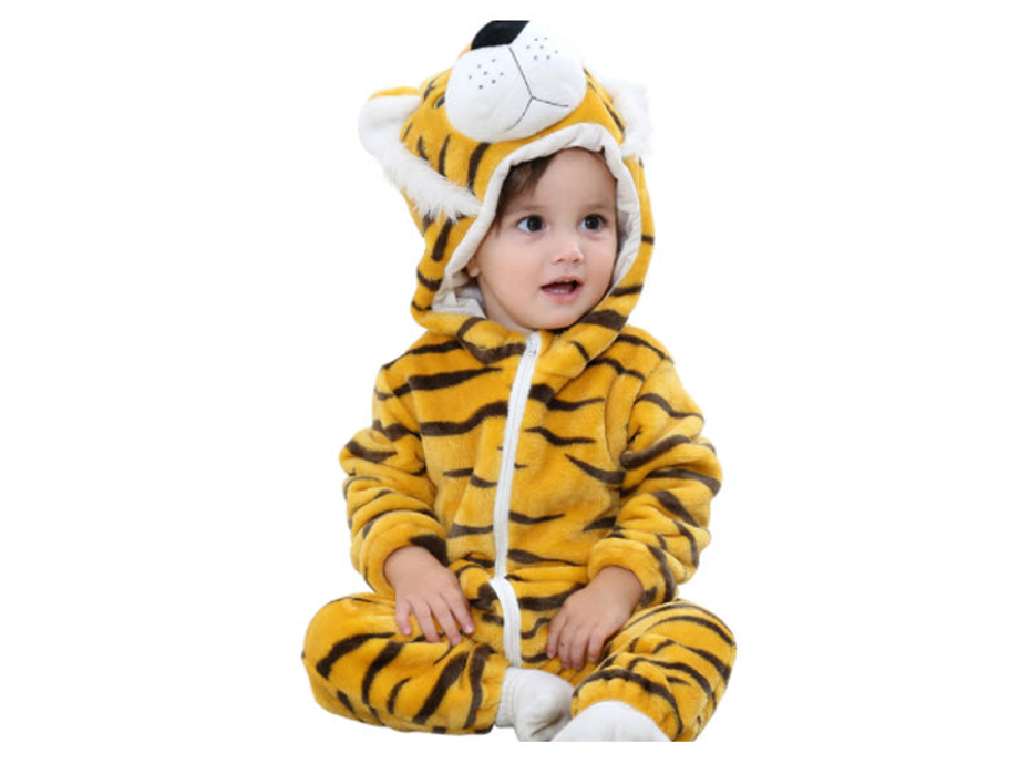 Hermoso Mameluco Bebe De Tigre, Cómodo, Pijama, Disfraz, 6 a 12 meses y 12 a 18 meses