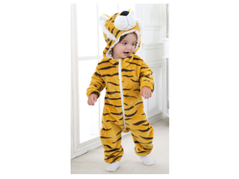 Hermoso Mameluco Bebe De Tigre, Cómodo, Pijama, Disfraz, 6 a 12 meses y 12 a 18 meses