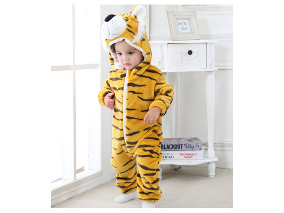 Hermoso Mameluco Bebe De Tigre, Cómodo, Pijama, Disfraz, 6 a 12 meses y 12 a 18 meses
