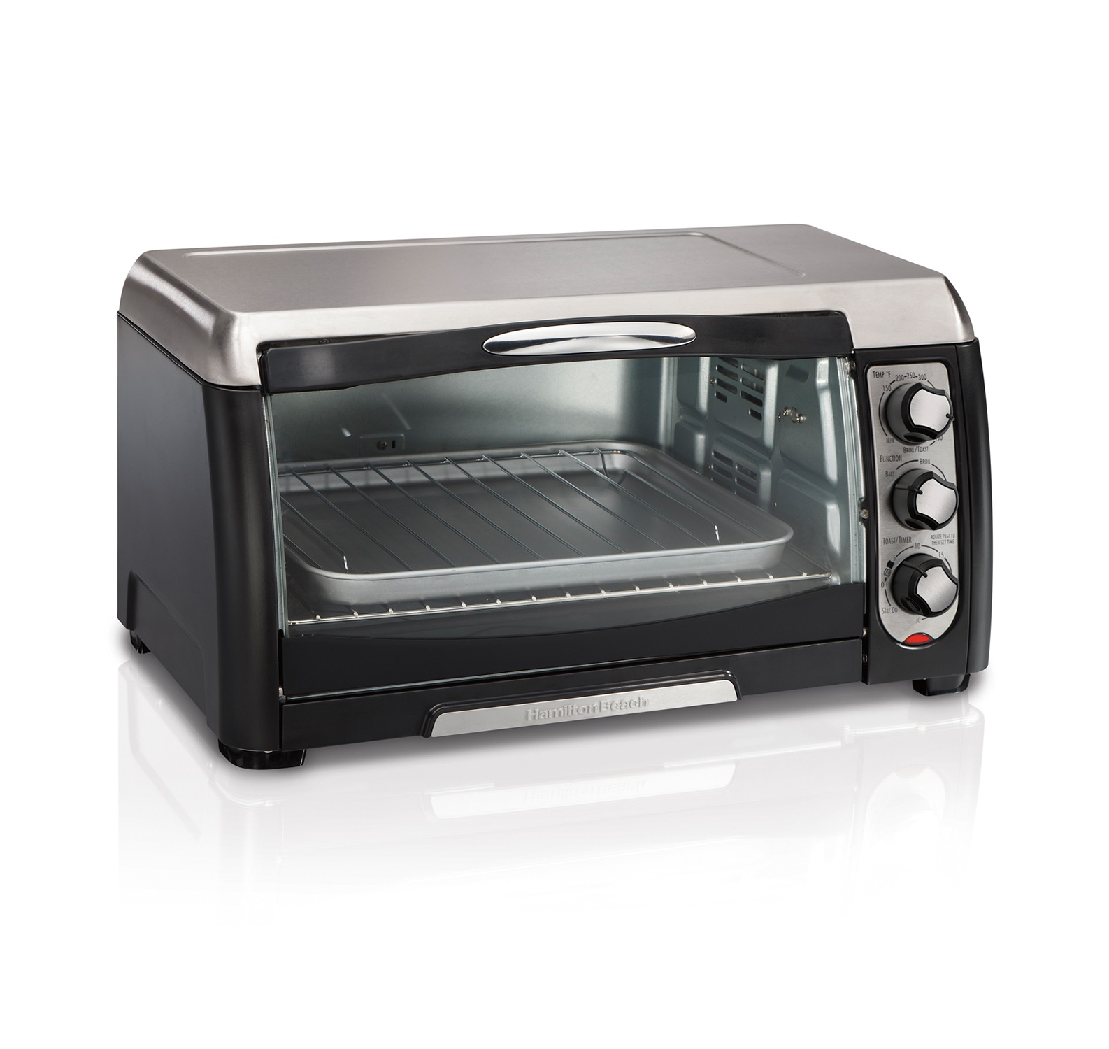 Horno Tostador Hamilton Beach 31330D para Rebanadas Negro acero