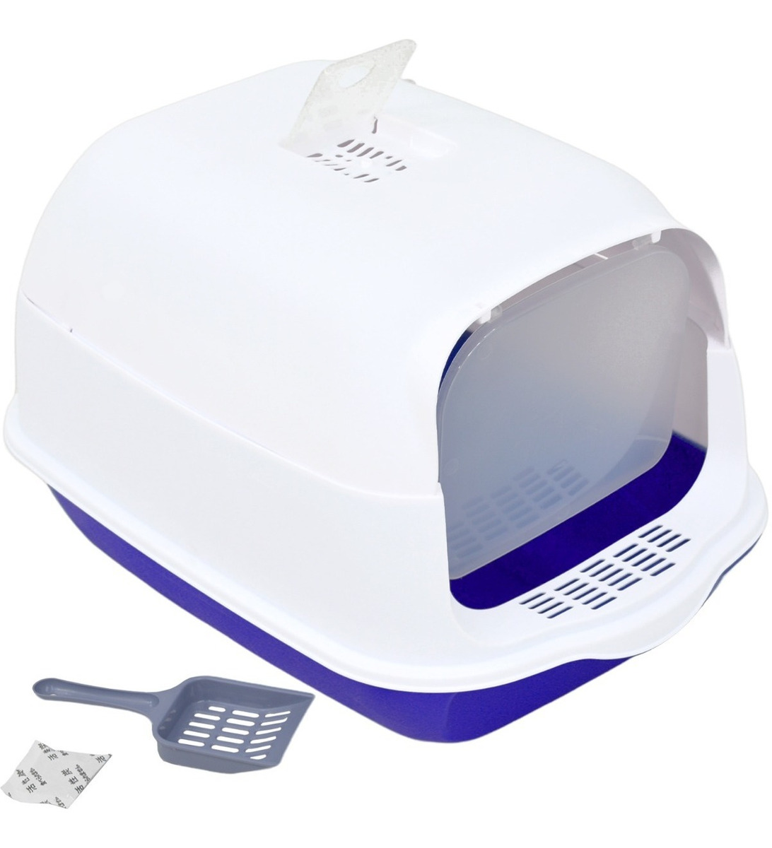Arenero Gato Cerrado Chico Puerta Abatible Incluye Filtro Anti Olor y Pala