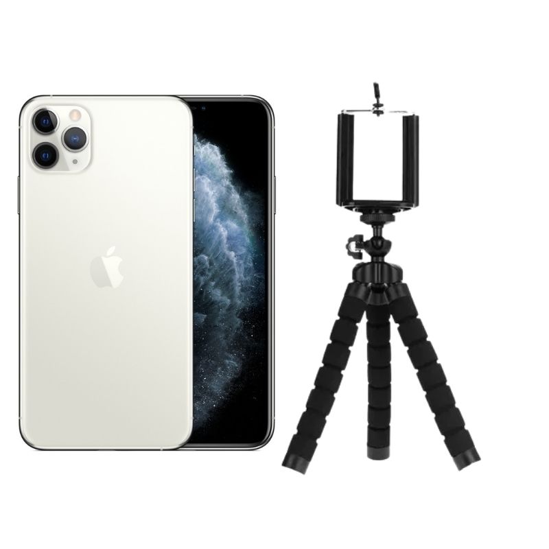 iPhone 11 Pro Max 256GB Plata Reacondicionado Grado A + Tripode