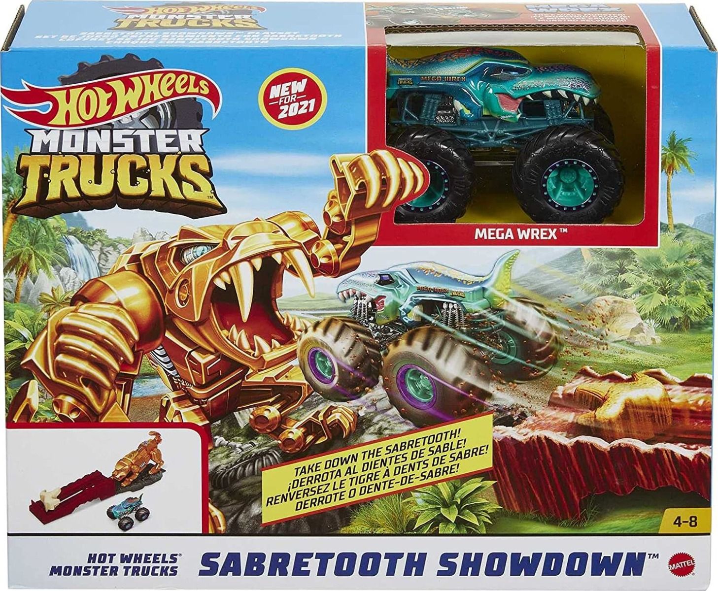 Hot Wheels Monster Trucks Ataque de Diente de Sable