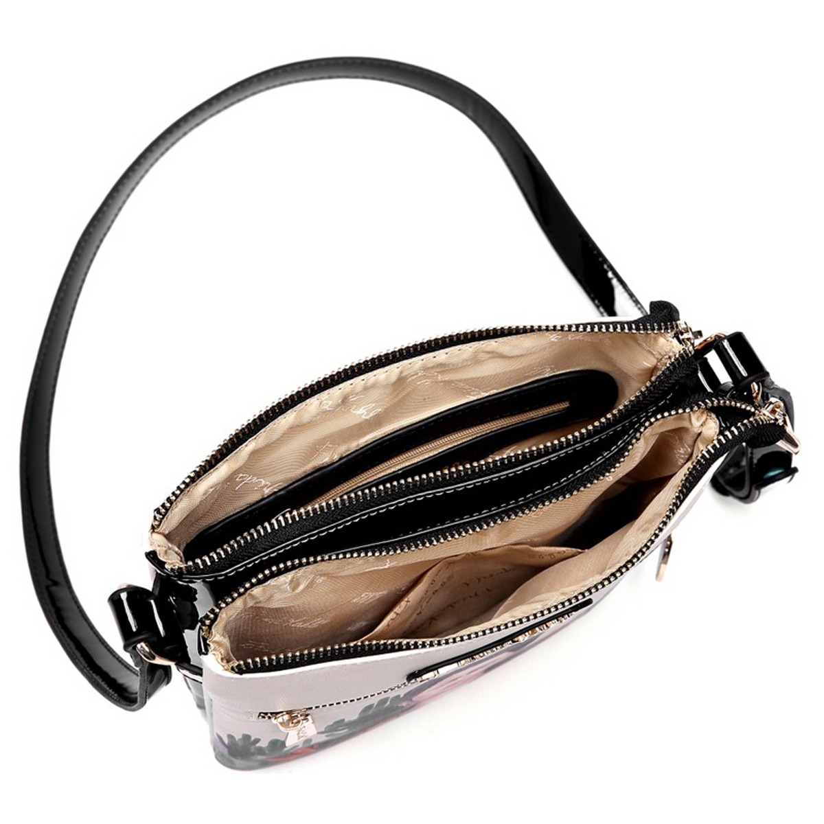 Crossbody doble cierre Frida Kahlo Cactus original.