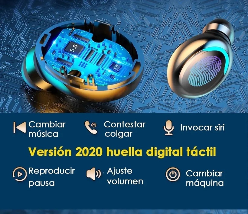 Audifonos inalambricos discount con huella digital