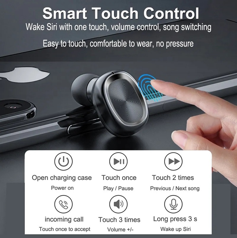 Auriculares Inalámbricos Bluetooth Tws B9 5.0 Touch Pull
