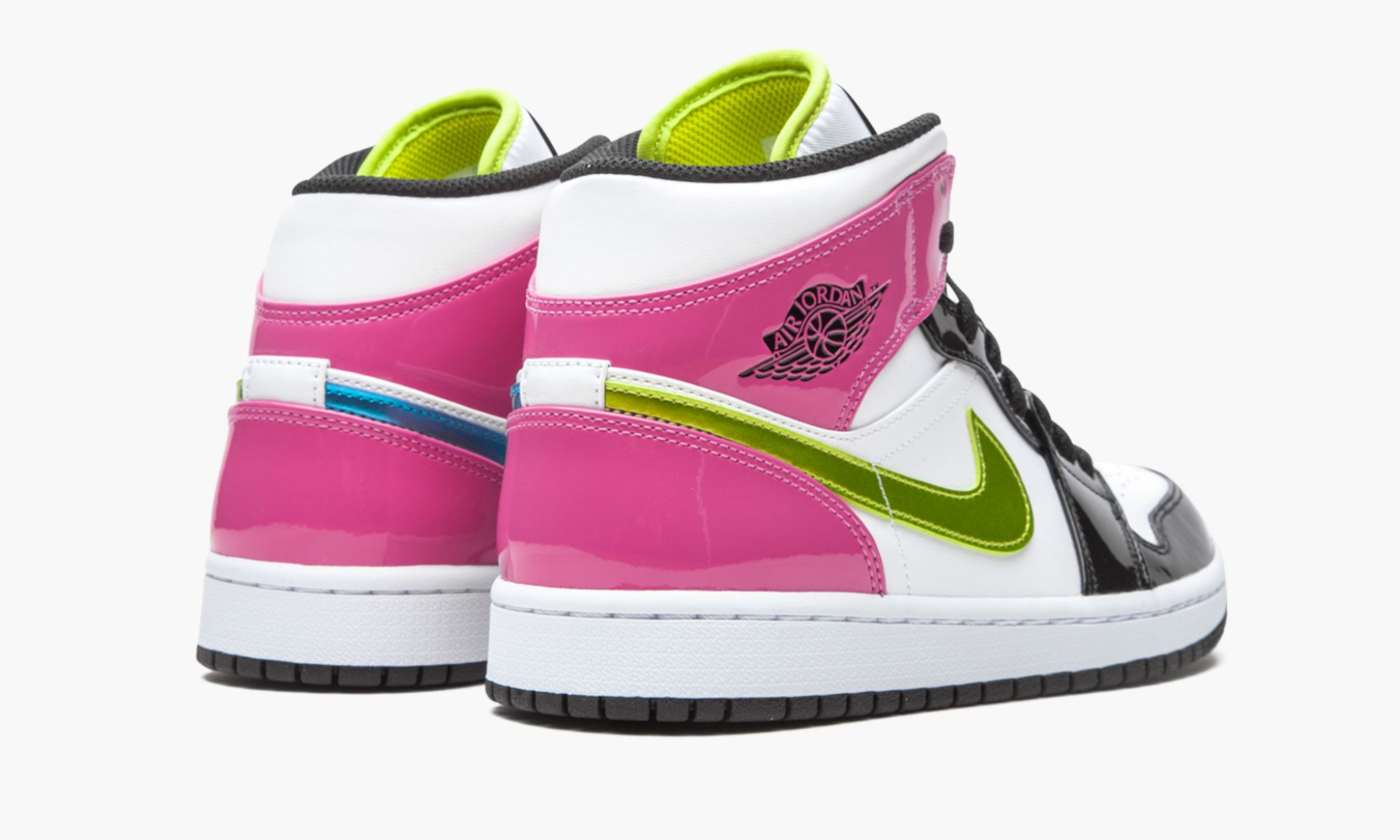 Jordan 1 Mid White Black Cyber Pink