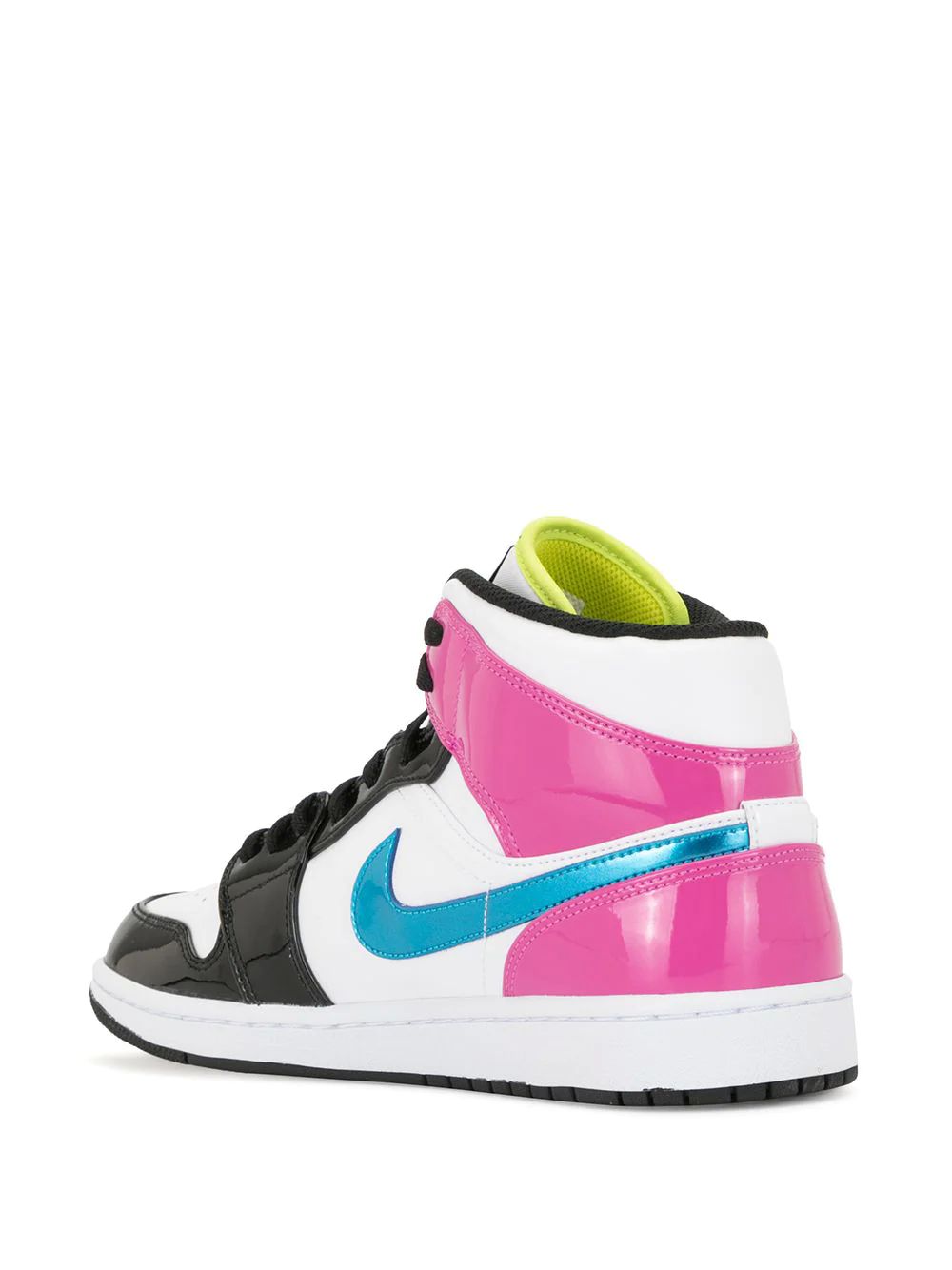Jordan 1 Mid White Black Cyber Pink