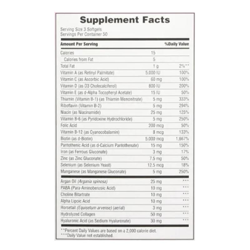 Nature's Bounty Pelo Piel Y Uñas 150 Caps Con Biotina Y Vitaminas Nature's Bounty 