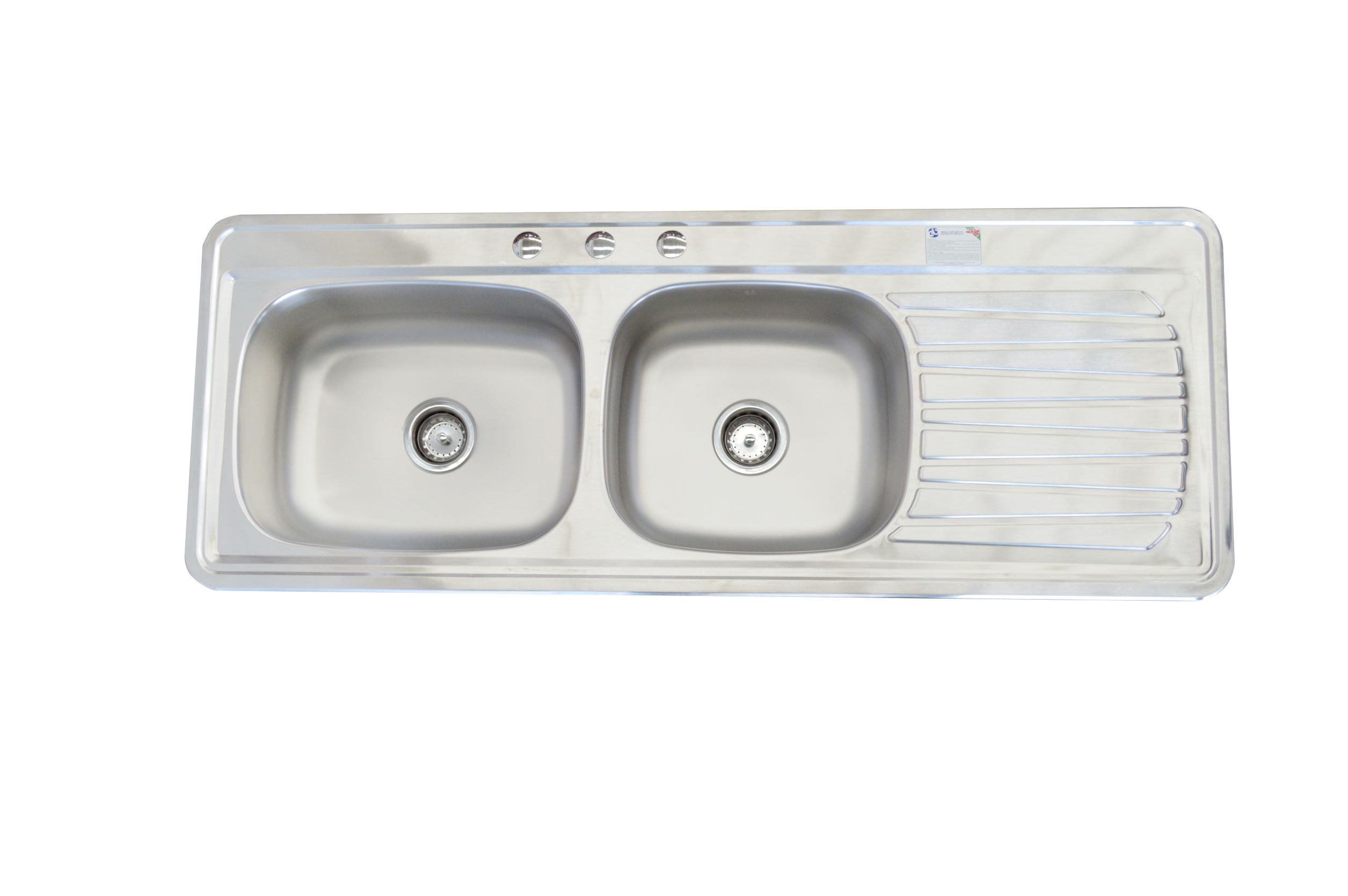 Fregadero Cocina Empotrar 2 Tinas 144x54x18 C212n Der.