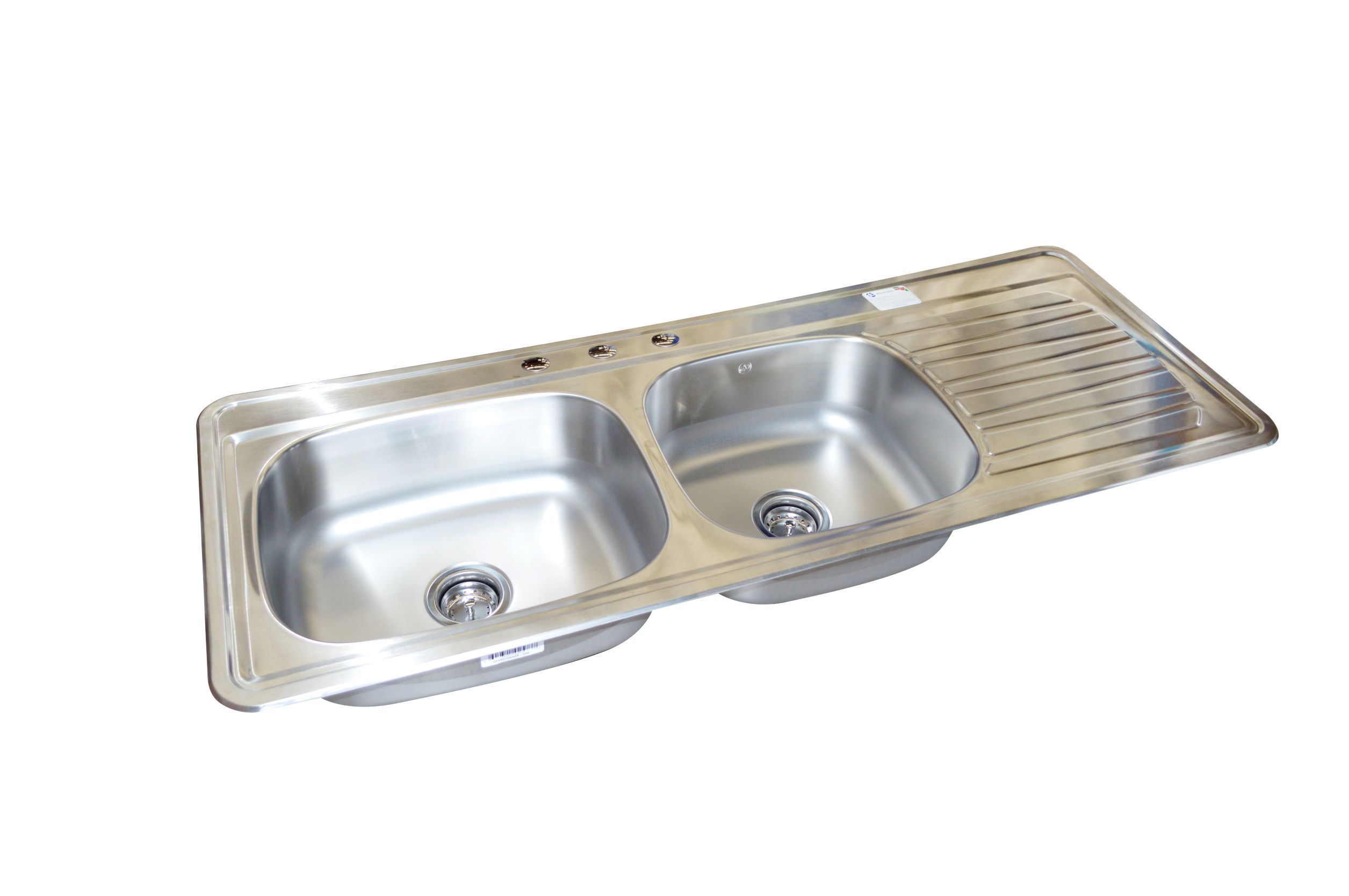 Fregadero Cocina Empotrar 2 Tinas 144x54x18 C212n Der.