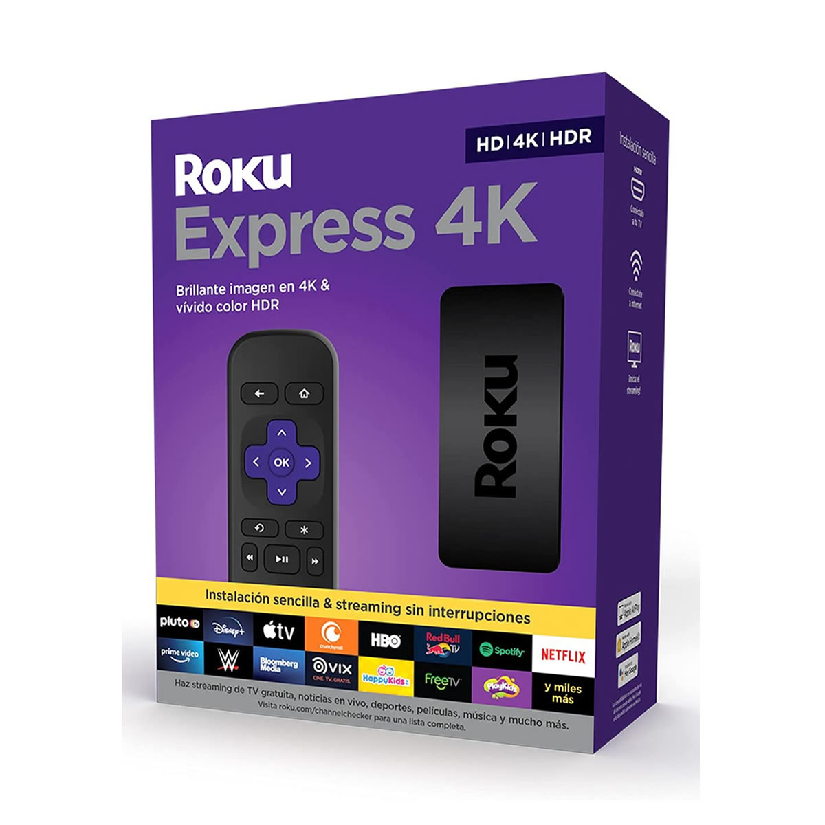 Decodificador De Señal De Internet Para TV Roku Express 4K 3940X