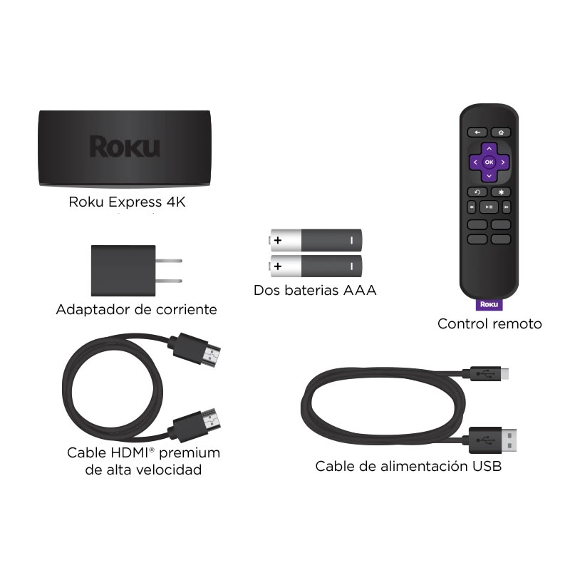 Decodificador De Señal De Internet Para TV Roku Express 4K 3940X