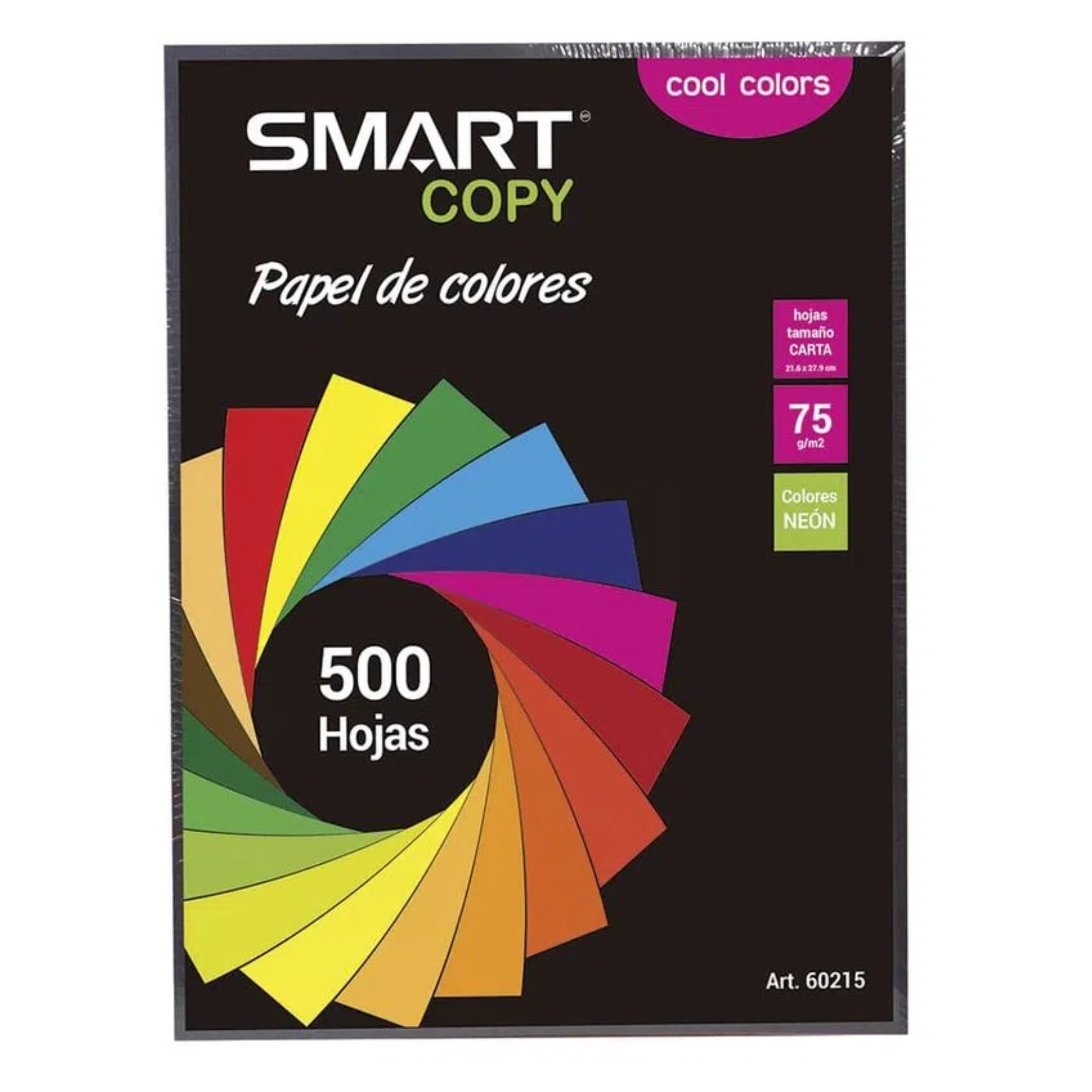 Papel Bond Tamaño Carta Colores Surtidos con 500/250/100 Hojas