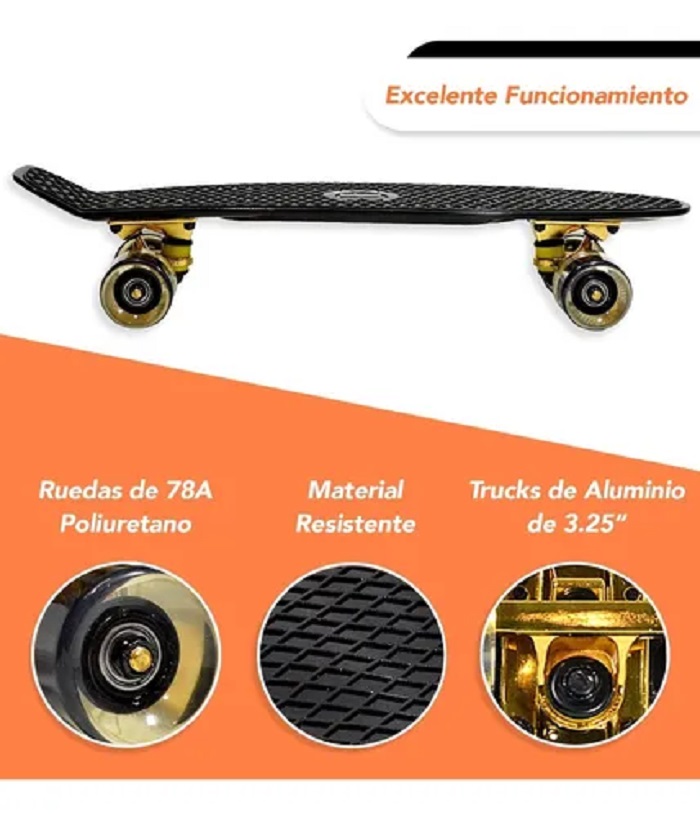 Mini Patineta Estilo Penny Tabla Skate Colores Skateboard