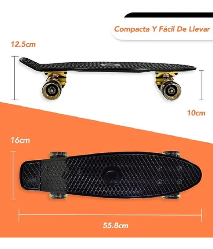 Mini Patineta Estilo Penny Tabla Skate Colores Skateboard