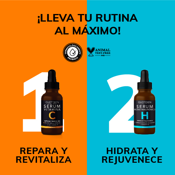 Kit Serum Vitamina C + Suero Acido Hialuronico Skin Care Hidratante Facial Quotidien