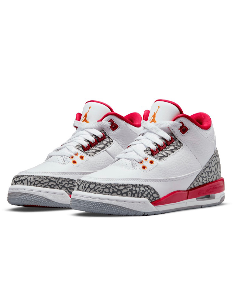 TENIS AIR JORDAN RETRO 3 CARDINAL RED GS (398614-126)