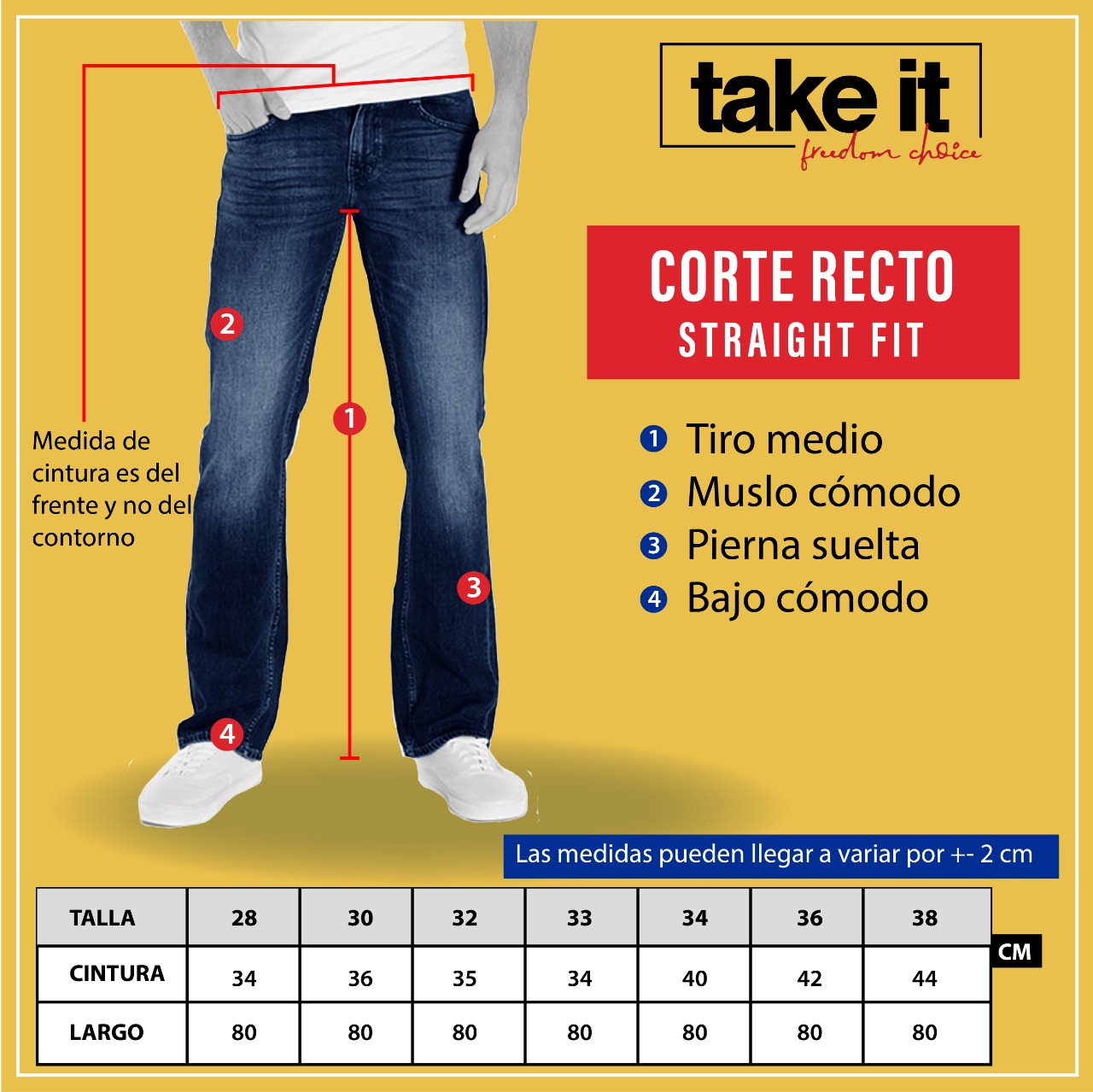 Pantalon discount recto mezclilla