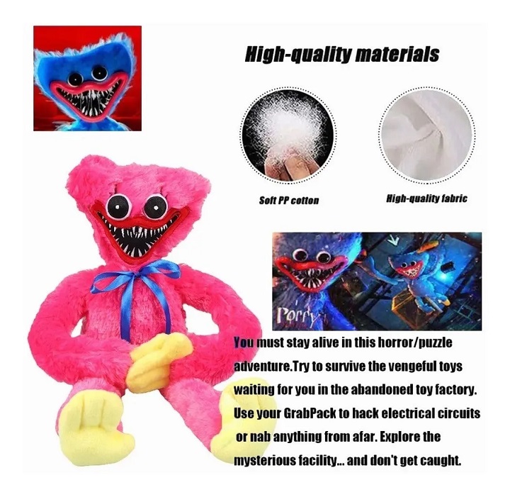 Muñeco De Peluche Poppy Huggy Wuggy Color Rosa