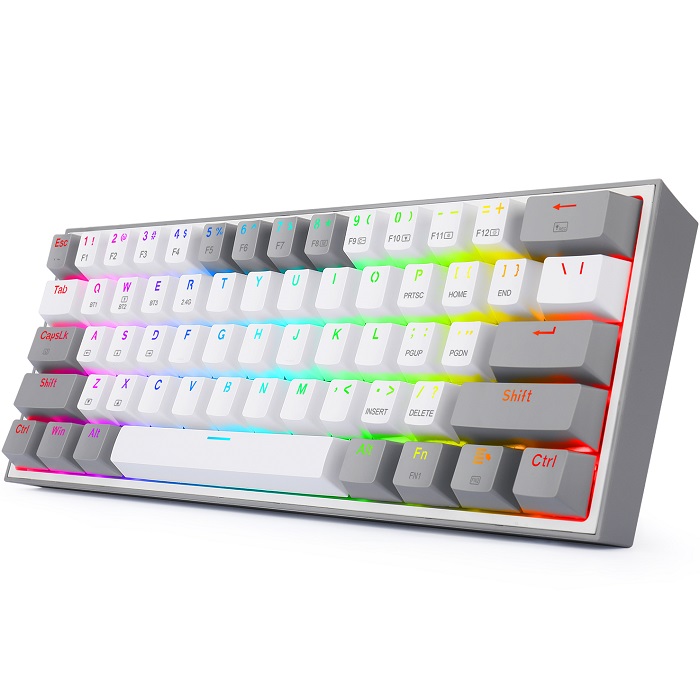 Teclado Redragon Fizz Pro K616-RGB Mecanico Switch Red Alambrico Inalambrico Y Bluetooth Ingles