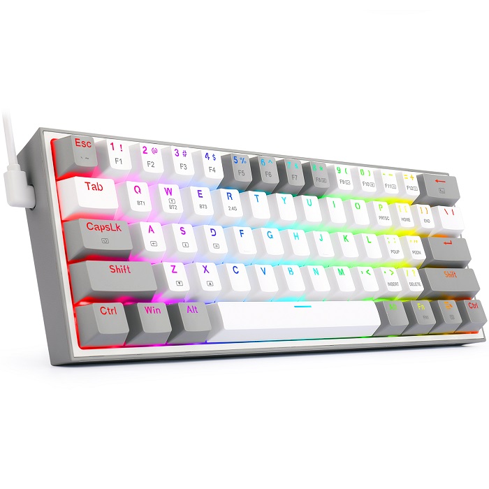 Teclado Redragon Fizz Pro K616-RGB Mecanico Switch Red Alambrico Inalambrico Y Bluetooth Ingles