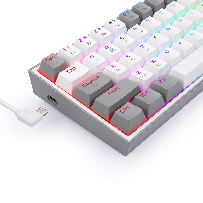 Teclado Redragon Fizz Pro K616-RGB Mecanico Switch Red Alambrico Inalambrico Y Bluetooth Ingles