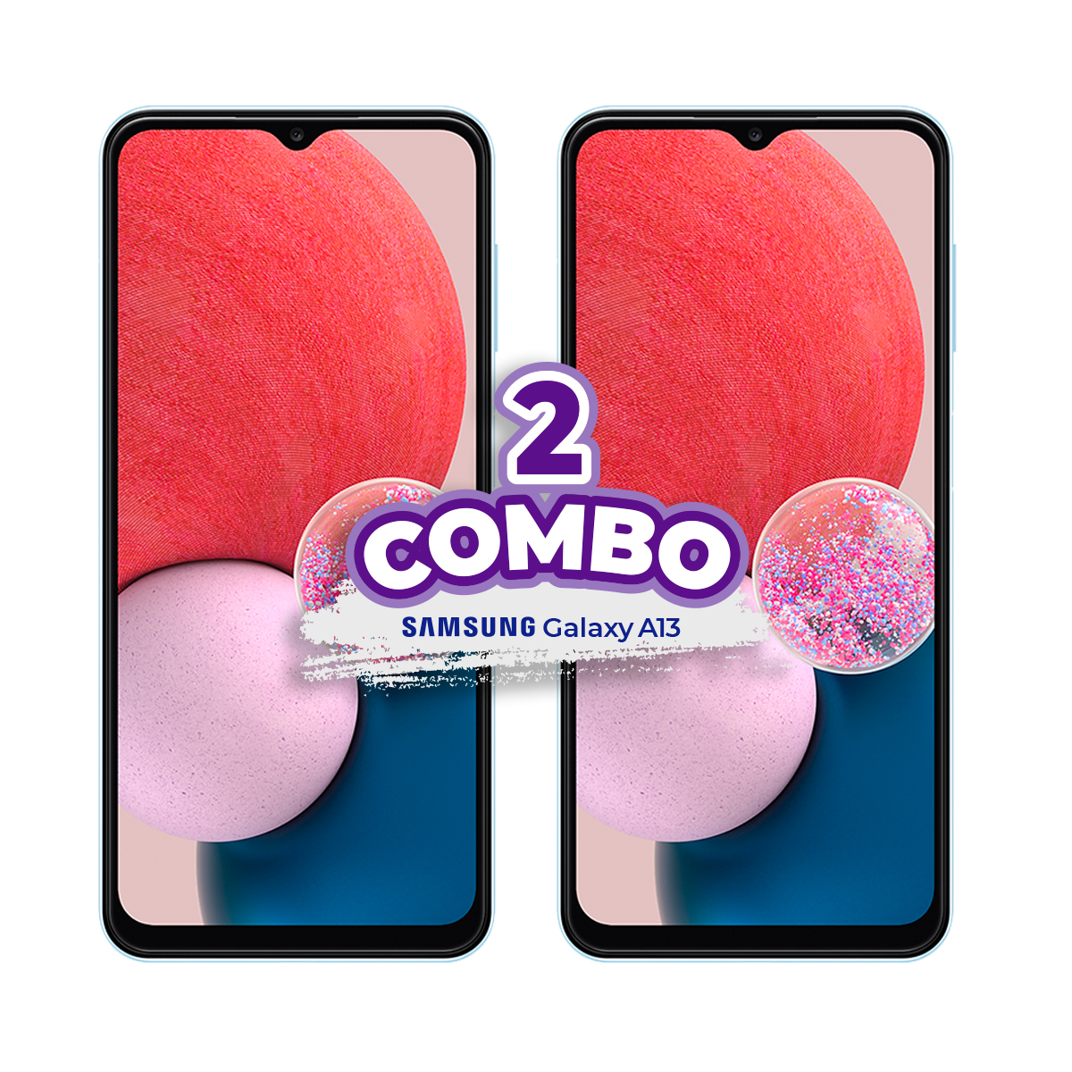 COMBO DE 2 PIEZAS SAMSUNG GALAXY A13 128GB 4GB NEGRO