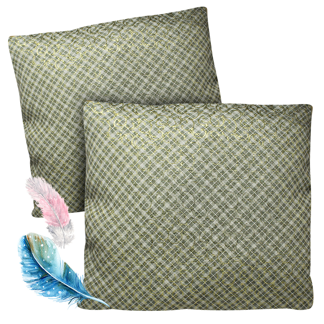 Cojines Decorativos Para Sala Recamara Suaves Al Tacto Set 2 Pzs