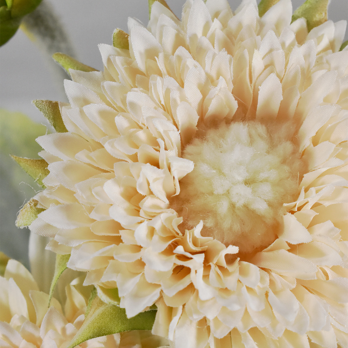 Bouquet Gerberas Otoñales Ramo Flores Artificiales Finas Crema