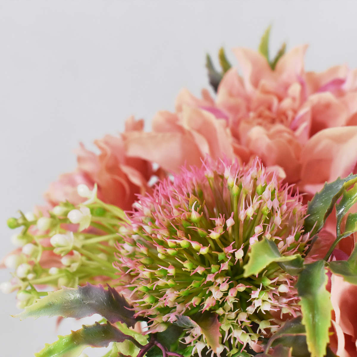 Bouquet De Dalias Flores Artificiales Finas Ramos De Flores Palo de Rosa