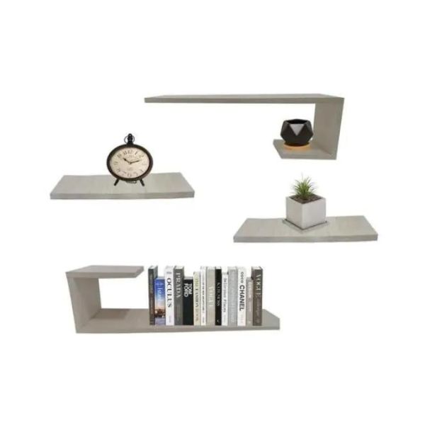 SET de 4 Repisas Flotantes de MDF Resistente - Kronos Muebles y Decoración 