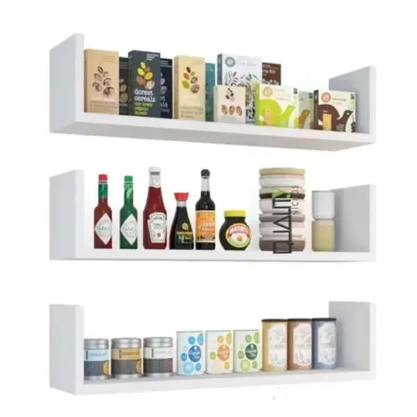 SET de 3 Gabinetes Flotantes de MDF Resistente - Kronos Muebles y Decoración 