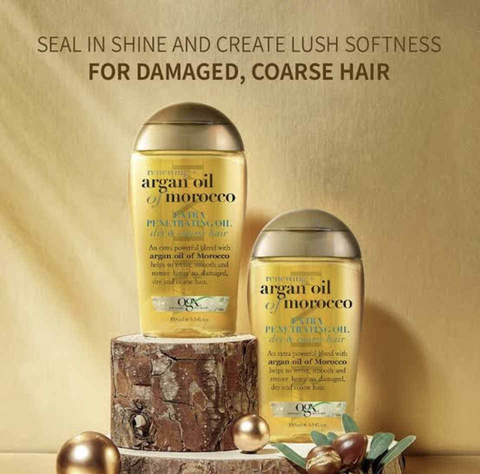  Aceite de Argan Ogx Tratamiento Renovador Morocco 2 piezas De 100ml 