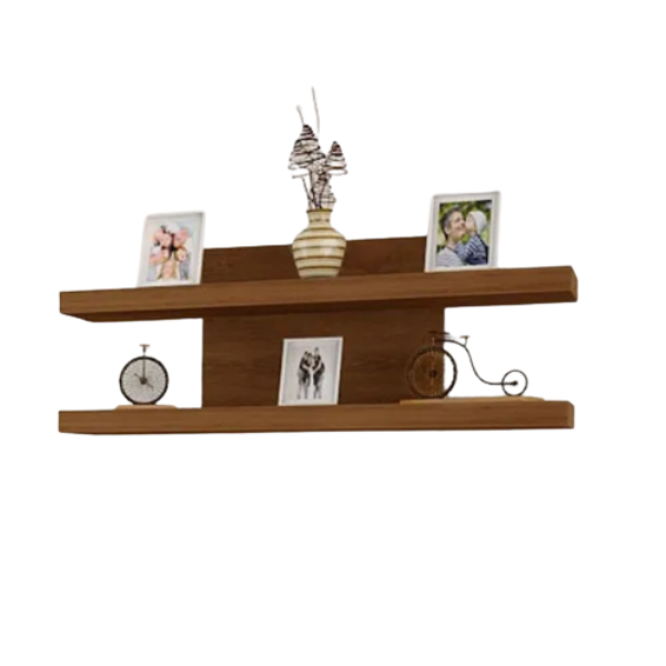 Repisa Flotante de 2 Niveles de MDF Resistente - Kronos Muebles y Decoración 