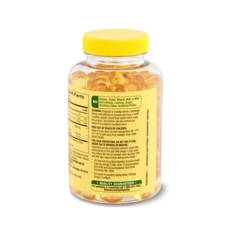Omega 3 1000 Mg 120 Cap Fish Oil Con Epa Y Dha Corazon Salud Spring Valley
