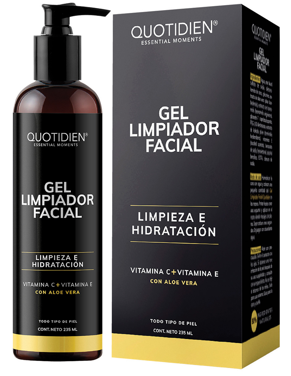 Gel Limpiador con Vitamina C + Aloe Vera Skin Care Facial Quotidien 235ml