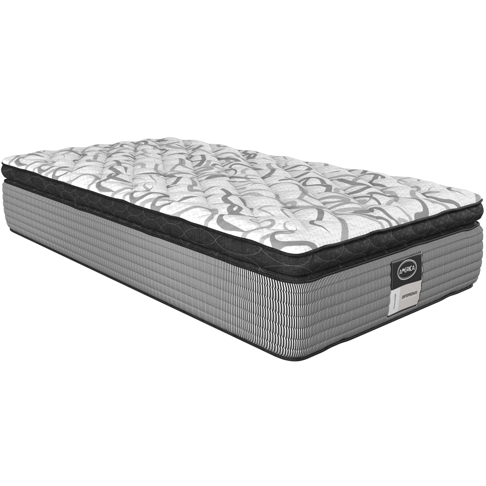 Colchón Individual América Bloom Ortopédico Súper Confort 