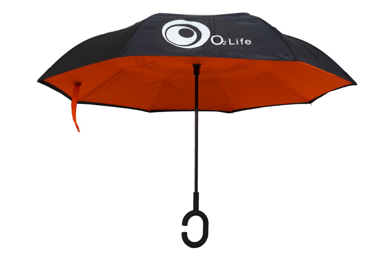 Sombrilla Paraguas Invertida Naranja