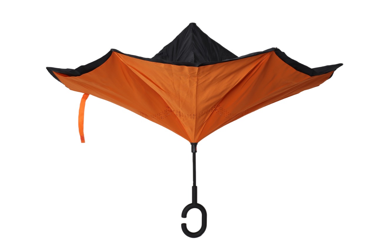 Sombrilla Paraguas Invertida Naranja