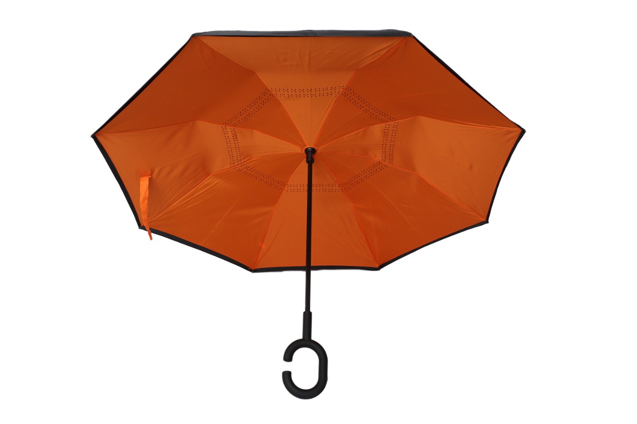 Sombrilla Paraguas Invertida Naranja
