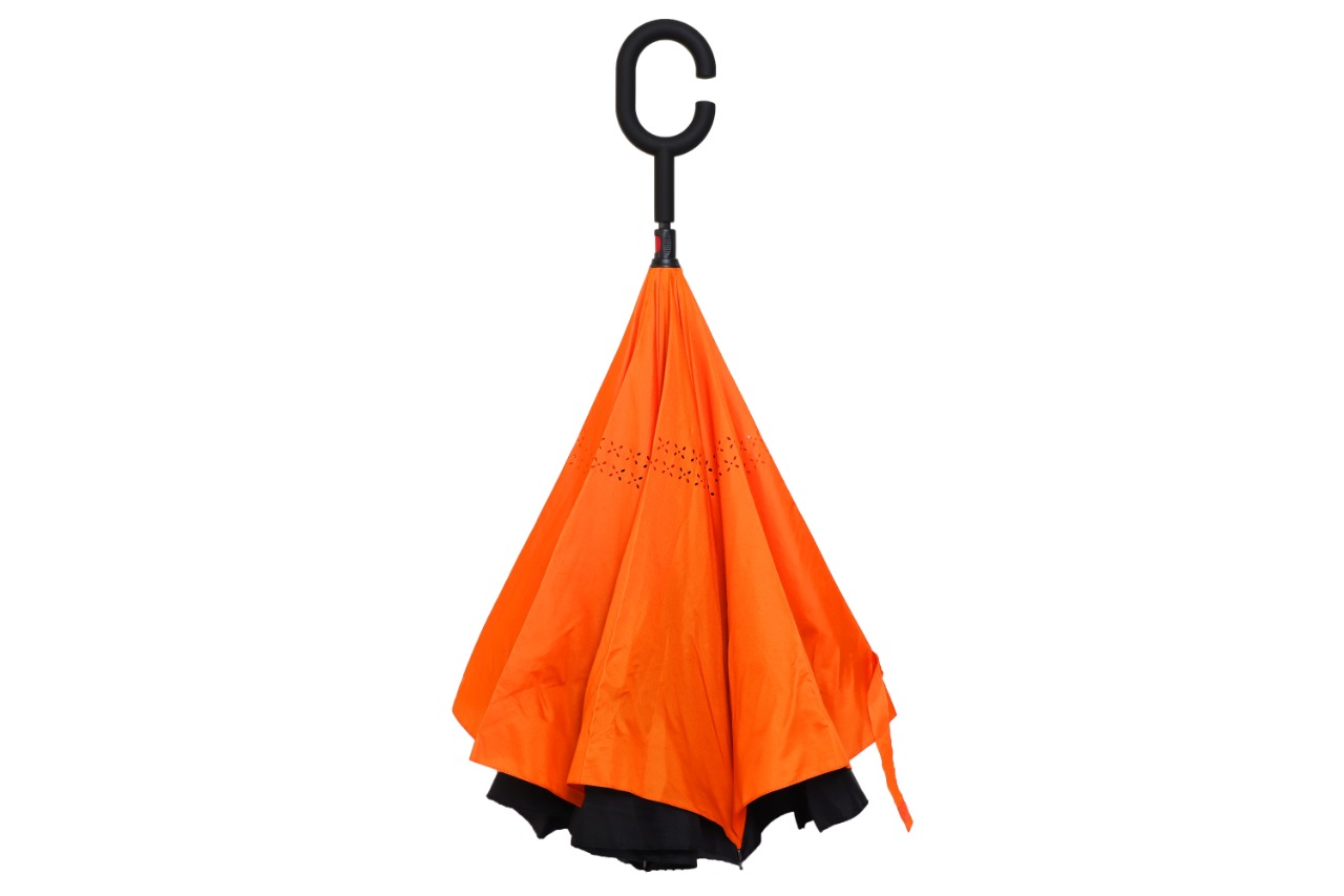Sombrilla Paraguas Invertida Naranja
