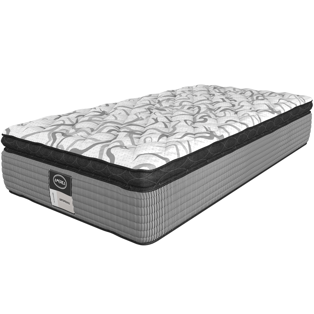 Colchón Individual América Bloom Ortopédico Súper Confort +2 ALMOHADAS GRATIS
