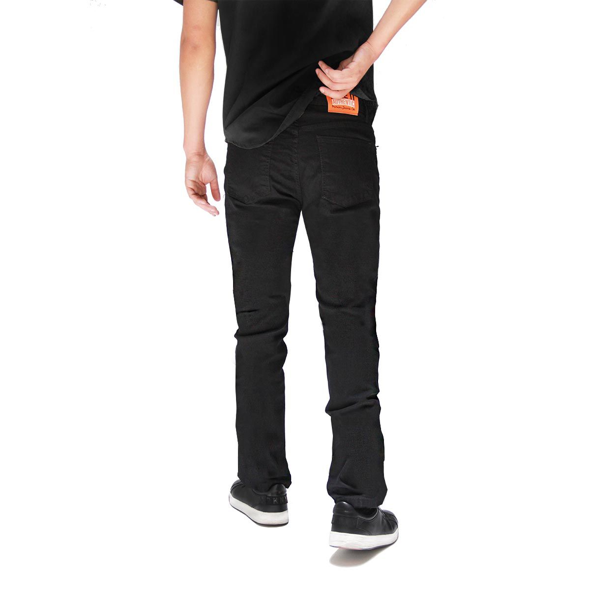 Pantalón Recto Negro De Mezclilla Strech Take It Jeans Para Hombre FPN1023