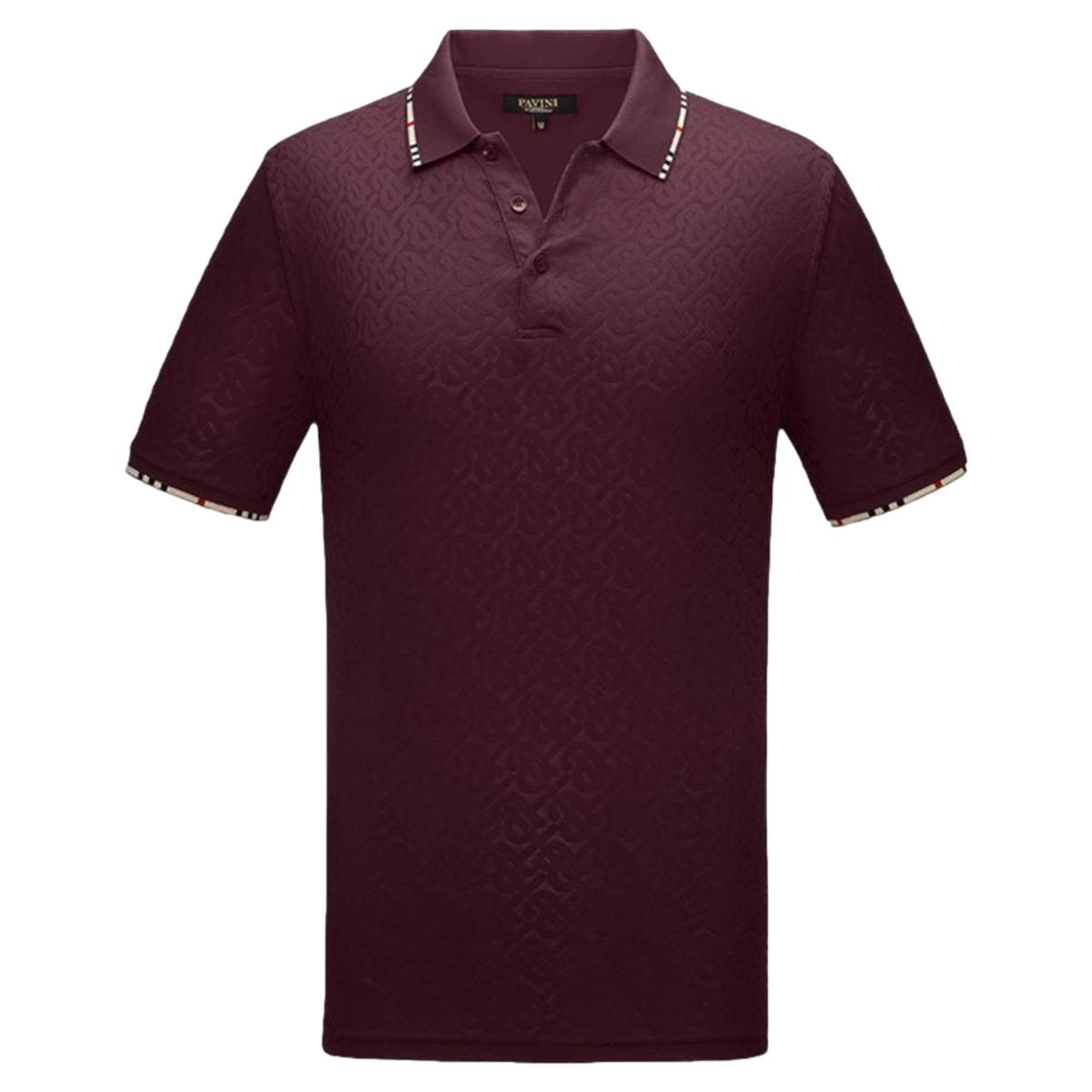 Playera Polo Caballero Marca Pavini P-2053-BURGUNDY