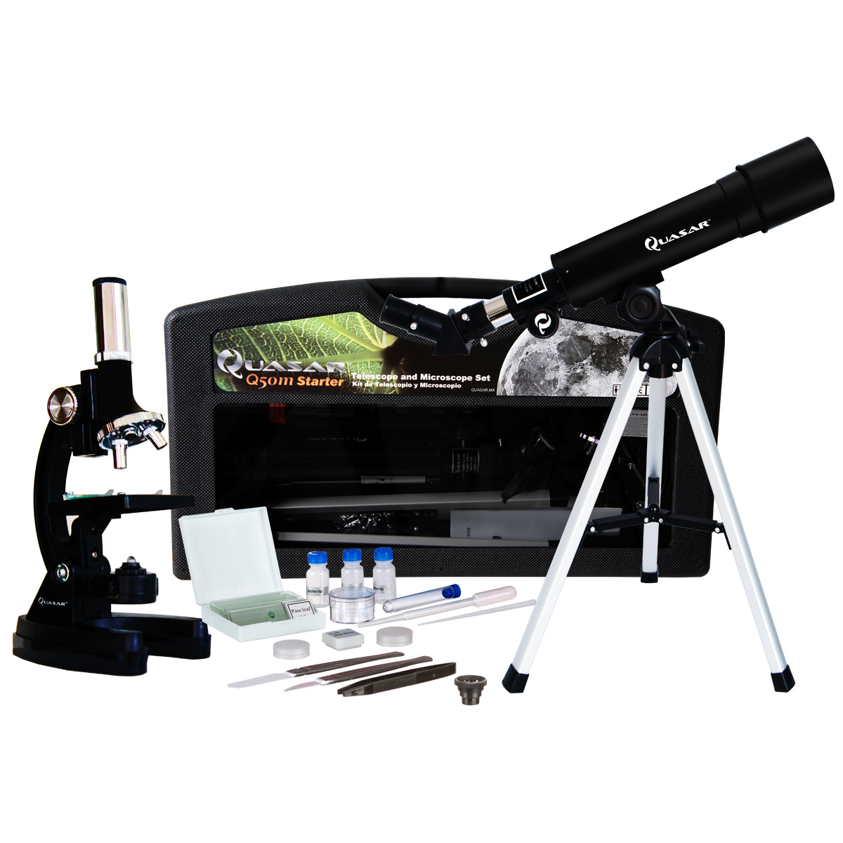 Telescopio Y Microscopio Quasar Q50m Con Maleta