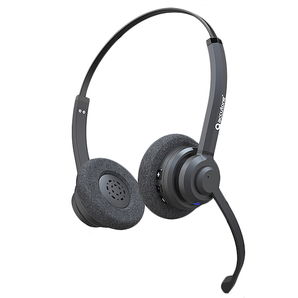 Accutone diadema inalámbrica BT1000 Bluetooth 4.1, 6 horas de uso continuo, anulación de ruido ambiente