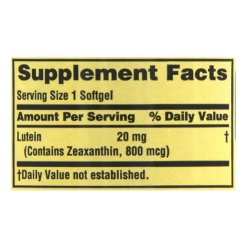 Vitamina De Ojos Luteina 20mg Con Zeaxantina 30 Cap Vision Spring Valley
