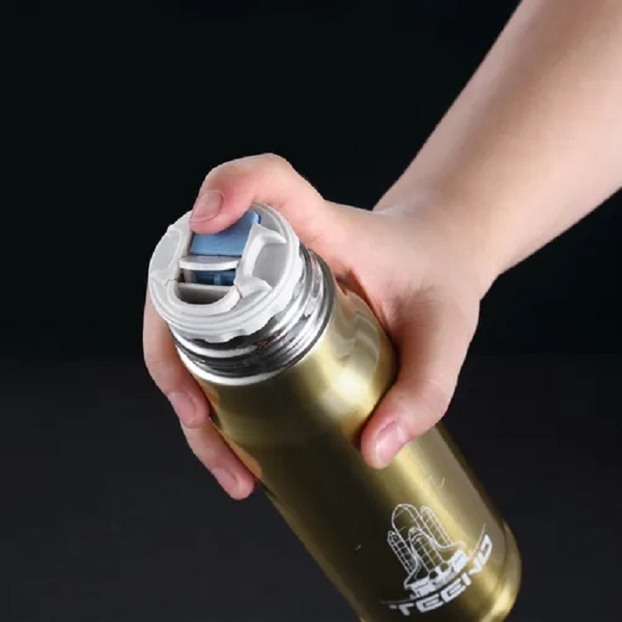 Termo En Forma De Bala De Acero Inoxidable Con Dosificador